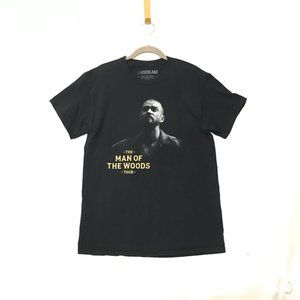 Justin Timberlake Man Of The Woods Tour Mens Medium Black Short Sleeve Tee Shirt